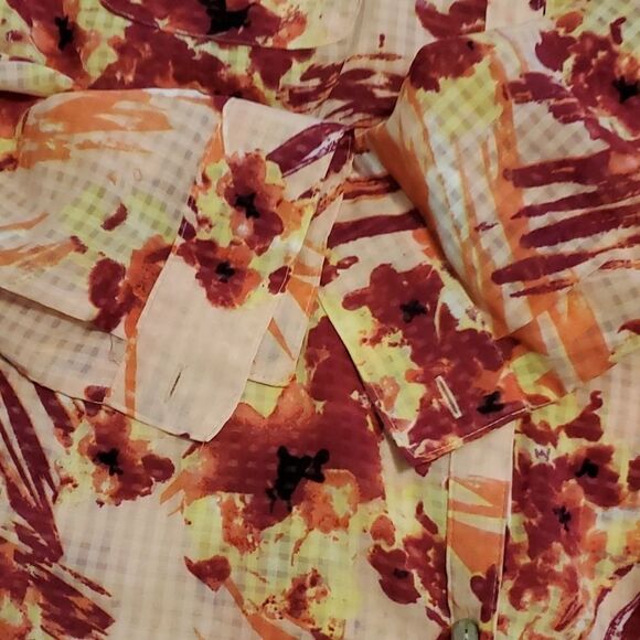 Coral bay multi color abstract long sleeve blouse - Picture 6 of 9